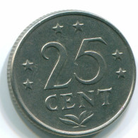 25 CENTS 1970 ANTILLAS NEERLANDESAS Nickel Colonial Moneda #S11476.E.A - Nederlandse Antillen