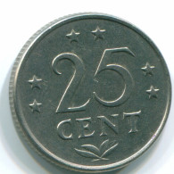 25 CENTS 1970 ANTILLAS NEERLANDESAS Nickel Colonial Moneda #S11476.E.A - Antille Olandesi