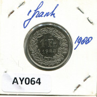 1 FRANC 1988 B SWITZERLAND Coin #AY064.3.U.A - Altri & Non Classificati