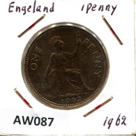 PENNY 1962 UK GREAT BRITAIN Coin #AW087.U.A - D. 1 Penny