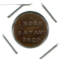 1808 BATAVIA VOC 1/2 DUIT NEERLANDÉS NETHERLANDS INDIES #VOC2087.10.E.A - Niederländisch-Indien