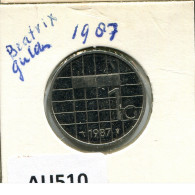 1 GULDEN 1987 NEERLANDÉS NETHERLANDS Moneda #AU510.E.A - 1980-2001 : Beatrix
