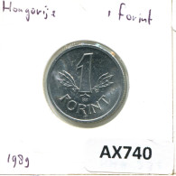 1 FORINT 1989 HUNGRÍA HUNGARY Moneda #AX740.E.A - Hungría