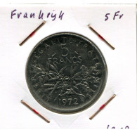 5 FRANCS 1972 FRANCE Pièce Française #AM633.F.A - 5 Francs