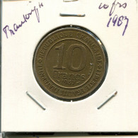 10 FRANCS 1987 FRANKREICH FRANCE Französisch Münze #AP049.D.A - 10 Francs