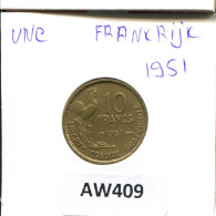 10 FRANCS 1951 FRANCE Coin #AW409.U.A - 10 Francs