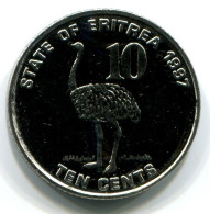 10 CENTS 1997 ERITREA UNC Bird Ostrich Moneda #W11270.E.A - Eritrea