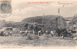 Ferme Des DOMBES (Ain) - Battage Du Blé - A. Bouchet éditeur Montmerlé-sur-Saône - Voyagé 1905 (2 Scans) - Unclassified