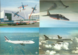 AVIATION -  4  CARTES POSTALES - BOEING747- AIRBUS 300 B2- FOUGA - ALPHAJET - 1946-....: Modern Era