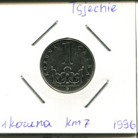 1 KORUNA 1996 CZECH REPUBLIC Coin #AP740.2.U.A - Tschechische Rep.