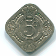 5 CENTS 1970 NIEDERLÄNDISCHE ANTILLEN Nickel Koloniale Münze #S12514.D.A - Netherlands Antilles