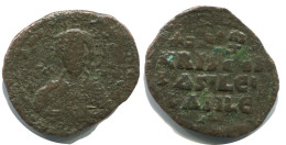 JESUS CHRIST ANONYMOUS FOLLIS Antike BYZANTINISCHE Münze  5.5g/30mm #AB302.9.D.A - Bizantinas