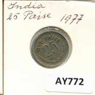 25 PAISE 1977 INDIEN INDIA Münze #AY772.D.A - Indien