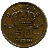 50 CENTIMES 1977 DUTCH Text BELGIQUE BELGIUM Pièce #BA470.F.A - 50 Cents