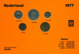 NÉERLANDAIS NETHERLANDS 1977 MINT SET 5 Pièce #SET1015.7.F.A - Jahressets & Polierte Platten
