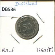 50 PFENNIG 1950 F WEST & UNIFIED GERMANY Coin #DB536.U.A - 50 Pfennig
