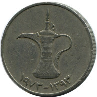 1 DIRHAM 1973 UAE UNITED ARAB EMIRATES Islamisch Münze #AH983.D.A - Emiratos Arabes