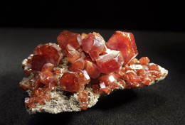 Vanadinite On Matrix ( 4 X 3.5 X 2 Cm ) - Bou Almaden - Morocco - Minerales