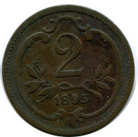 2 PFENNIG 1895 AUSTRIA Moneda #AW950.E.A - Oostenrijk