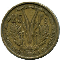 25 FRANCS 1956 FRENCH WESTERN AFRICAN STATES #AX883.F.A - África Occidental Francesa