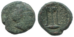 APOLLO TRIPOD GENUINE ANTIKE GRIECHISCHE Münze 1.3g/12mm #AA242.15.D.A - Greek