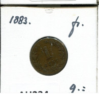 1 CENT 1883 NIEDERLANDE NETHERLANDS Münze #AU234.D.A - 1849-1890: Willem III.