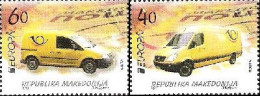 Macedonia 2013 Europa CEPT Postal Transport Cars Minibus Set Of 2 Stamps MNH - Noord-Macedonië