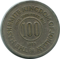 1 DIRHAM / 100 FILS 1955 JORDAN Coin #AP098.U.A - Jordania
