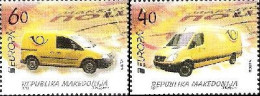 Macedonia 2013 Europa CEPT Postal Transport Cars Minibus Set Of 2 Stamps MNH - Cars