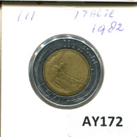 500 LIRE 1982 ITALIA ITALY Moneda BIMETALLIC #AY172.2.E.A - 500 Liras