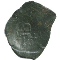 Authentic Original Ancient BYZANTINE EMPIRE Trachy Coin 1.1g/22mm #AG661.4.U.A - Bizantinas