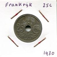25 CENTIMES 1930 FRANCIA FRANCE Moneda #AM889.E.A - 25 Centimes