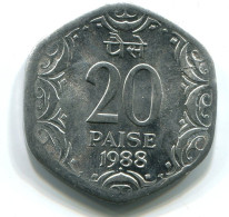 20 PAISE 1988 INDIEN INDIA UNC Münze #W11039.D.A - Indien