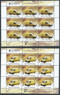 Macedonia 2013 Europa CEPT Postal Transport Cars Minibus Set Of 2 Sheetlets MNH - 2013