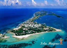 Mexico Isla Mujeres Aerial View Women Island New Postcard - Mexico