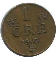 1 ORE 1905 SUECIA SWEDEN Moneda #AD291.2.E.A - Svezia
