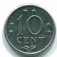 10 CENTS 1974 ANTILLES NÉERLANDAISES Nickel Colonial Pièce #S13511.F.A - Antille Olandesi