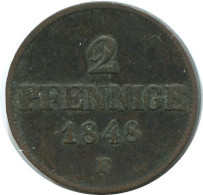 SAXONY 2 PFENNIG 1848 F Dresden Mint German States #DE10647.16.D.A - Other & Unclassified