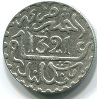 1/2 DIRHAM AH 1321 -1903 MOROCCO Abd Al-Aziz Birmingham Münze #W10472.15.D.A - Marruecos