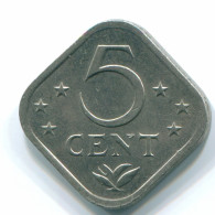 5 CENTS 1978 NETHERLANDS ANTILLES Nickel Colonial Coin #S12280.U.A - Nederlandse Antillen