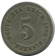 5 PFENNIG 1890 A ALEMANIA Moneda GERMANY #DB194.E.A - 5 Pfennig