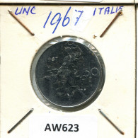 50 LIRE 1967 ITALY Coin #AW623.U.A - 50 Liras
