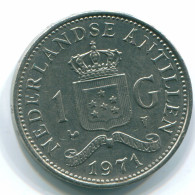 1 GULDEN 1971 ANTILLAS NEERLANDESAS Nickel Colonial Moneda #S11957.E.A - Antille Olandesi