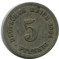 5 PFENNIG 1894 A DEUTSCHLAND Münze GERMANY #DB248.D.A - 5 Pfennig