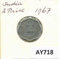 2 PAISE 1967 INDE INDIA Pièce #AY718.F.A - India