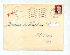 Lettre Flamme Muette Treves Sur Decaris - Mechanical Postmarks (Advertisement)