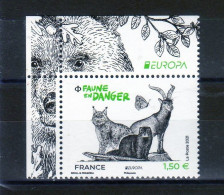 FR 2021-Coin Haut Gauche Illustré Du BLOC FEUILLET  "  EUROPA - Faune En Danger  " 1 Timbre à 1.50 € - Neuf** - Unused Stamps