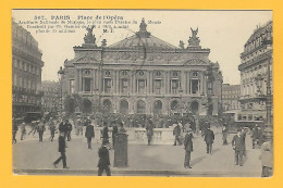 CPA PARIS - Place De L OPERA 1918  ( Dos Cachet HOPITAL JANSON De SAILLY N°117 ) - Places, Squares