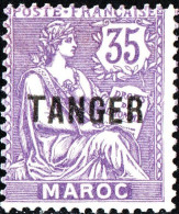 TANGERI, MAROCCO FRANCESE, FRENCH MOROCCO, TIPO MOUCHON, 1918, NUOVI (MLH*) Scott:FR-MA 83, Yt:MA 91 - Unused Stamps