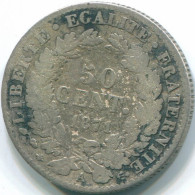 50 CENTIMES 1871 A FRANCE Coin Silver F/VF #FR1182.17.U.A - 50 Centimes